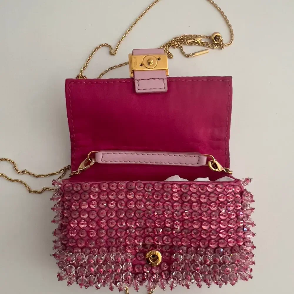 Fendi Pink Beaded Nano - Picture 6 of 9